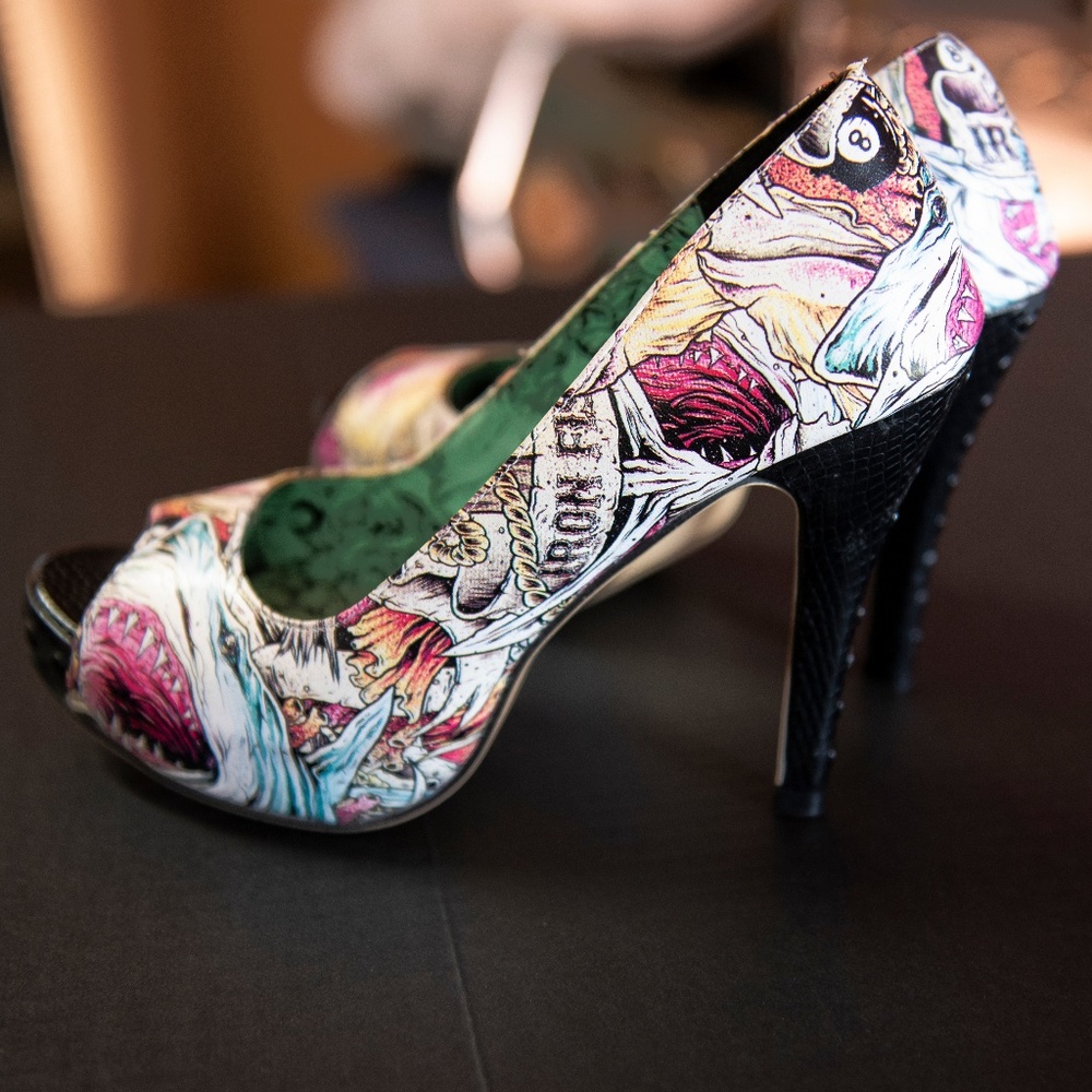 Here I lie Iron fist Platform Heels